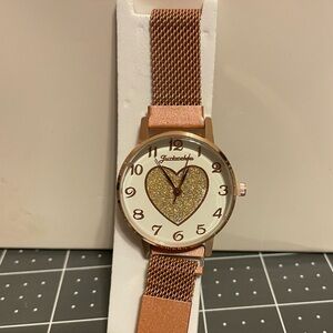 Rose Gold Heart Watch
